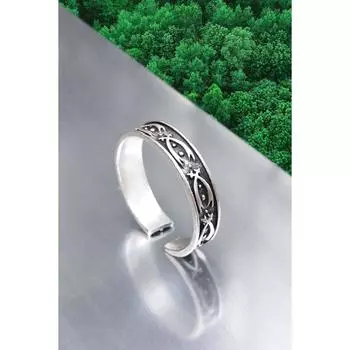 Модель обручального кольца с мечом, регулируемое мужское посеребренное кольцо