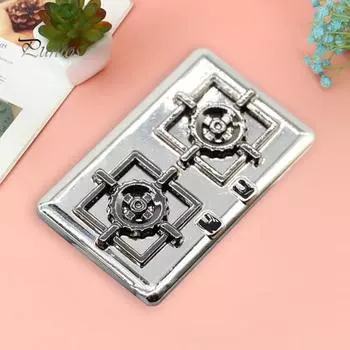 Модель печи для кукольного домика, миниатюрные украшения для плиты из сплава, кухонная мебель для кукольных домиков масштаба 1/6 и 1/12 серебряный