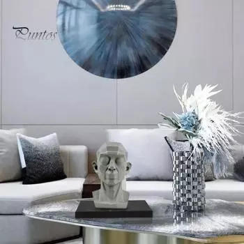 Модель плоской головы. Художники изучают модель головы человеческого манекена с лицевой смолой. Профессиональный инструмент для рисования. Скульптурное украшение. Многоцелевая голова. B