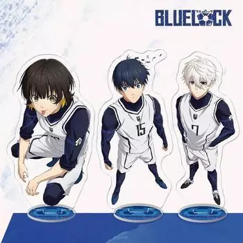 Модель подставки с синим замком, брелок для ключей Isagi Yoichi Bachira Meguru Kira Ryosuke Chigiri Hyoma, украшение для стоящего знака 1