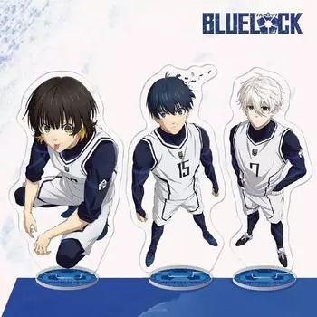 Модель подставки с синим замком, брелок для ключей Isagi Yoichi Bachira Meguru Kira Ryosuke Chigiri Hyoma, украшение для стоящего знака 1
