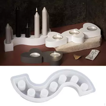 Модель подсвечника из эпоксидной смолы, инструмент «сделай сам», арома-печь, силиконовый подсвечник для изготовления литья Style B