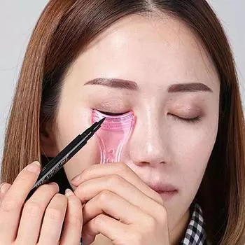 Модель подводки для глаз, вспомогательное устройство для макияжа глаз, инструмент для рисования подводки для глаз, направляющая карта, форма розы красного