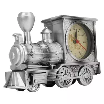 Модель поезда Будильник Настольный Винтажный Настольный Часы Металлический Поезд Искусство Настольное Украшение для Детей