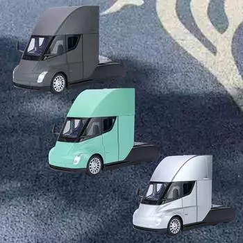 Модель полуприцепа для мальчиков, игрушечный прицеп для тяжелого грузовика, литой под давлением металлический полуприцеп со светом и звуком, игрушечный полуприцеп с инерционным механизмом One Size