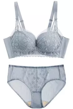 Модель представлена в anan High Soft and Slim Bra [Charmake Body] Бюстгальтер, Шорты, Боковая часть, Без косточек, (Дымчато-голубой, M)
