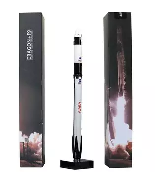 Модель ракеты Falcon 9 Dragon от WLTK SpaceX + литье под давлением в масштабе 1/233