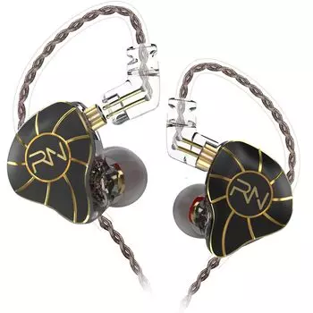 Модель разъема RevoNext HiFi, черный, совместим с iPhone15 []RH215BK-C 4BA+1DD, высококачественные наушники-вкладыши 0,75 мм, 2-контактный разъем типа C