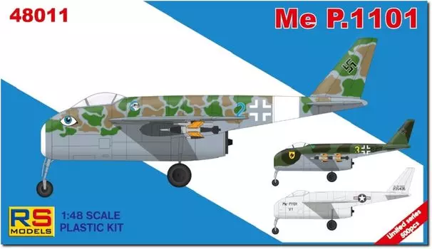 Модель RS немецкий самолет Messerschmitt ограниченный тираж пластиковая модель 48011 1/48 P.1101