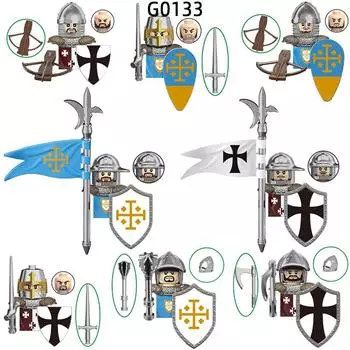 Модель Рыцарей Иерусалима Триполи, блоки MOC, набор кубиков, подарки, игрушки для детей G0133