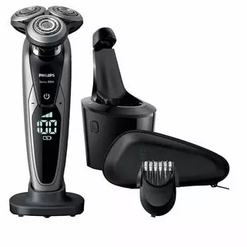модель с дезинфицирующим средством Philips 9000 series electric 72 double V track датчик плотности бороды подвижное чистящее зарядное устройство ванна для бороды S9781 [стиральная машина 2020]