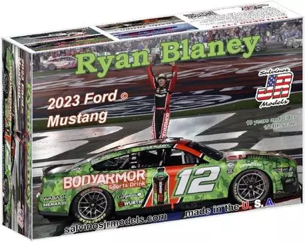Модель Salvinos NASCAR 2023 Mustang Team Penske 600 Winner Пластиковая модель SJMPF2023RBC JR 1/24 Райан Блейни