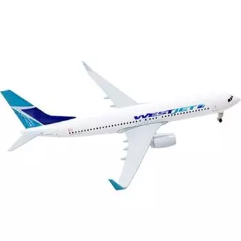 Модель самолета 20см, 20_42 West Jet Airlines B737, корейская игрушка