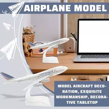 Модель самолета Alloy 747 Airy France One Size белый