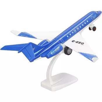 Модель самолета Single Airlines, литой под давлением самолет из сплава металла, игрушечный самолет с откидной спинкой G650 со световыми и звуковыми эффектами для детей Size:25.5*23*7cm белый
