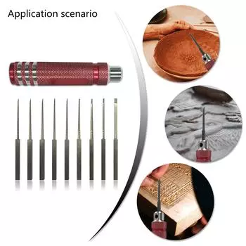 Модель скрайбера с 9 лезвиями для моделирования хобби резной резак из смолы линия режущий инструмент стамеска с футляром для хранения