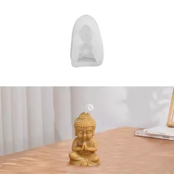 Модель скульптуры Будды, силиконовая свеча, украшение для медитации, домашний декор, орнамент, воск Prayer 4.5cmx7.5cm