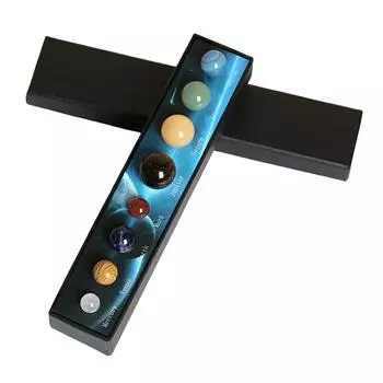 Модель Солнечной системы из девяти планет Шар из натурального драгоценного камня Космос Украшение для дома и стола Креативные подарки 8Pcs