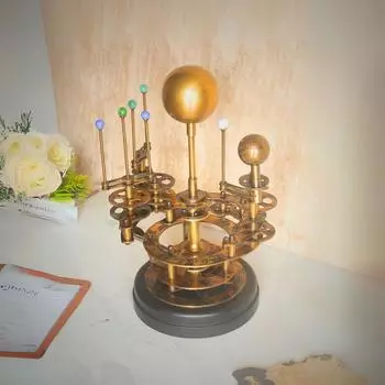 Модель Солнечной системы в деревенском стиле, полностью функциональная, теллурий, небесный подарок для любителей астронавтики, антикварный подарок для планетария