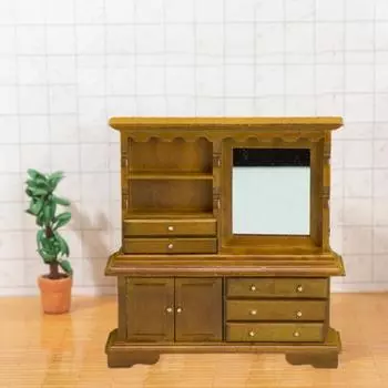 Модель стола-комода Высокая имитация Реалистичная гладкая грань Развлечения 1: 12-масштабная миниатюрная мебель, декор кукольного дома своими руками