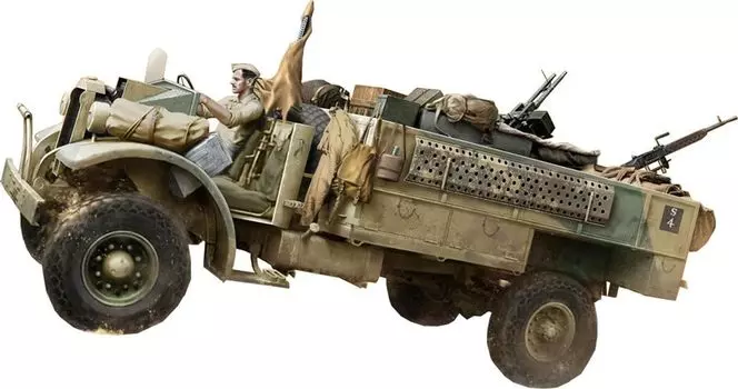 Модель Thunder British Ford Truck Heavy Equipment Desert Volunteer Corps LRDG 2 фигурки в комплекте Пластиковая модель для сборки комплекта TB35311 1/35 F-30