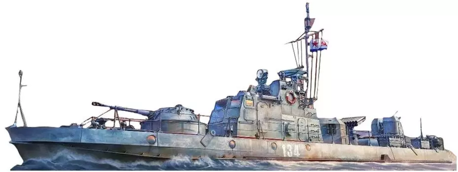 Модель Tiger, советский ВМФ 1204M, речной патрульный катер планового типа, Sumer, пластиковая модель TML6294 1/35