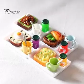 Модель тоста, имитация реквизита для стрельбы, миниатюрные украшения для кукольного домика из смолы для игр 4