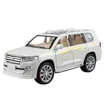 Модель Toyota Land Cruiser 1/24, коллекционная модель премиум-класса для автолюбителей, идеально подходит для демонстрации или подарка белый