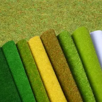 Модель Травяные листы Ландшафтный коврик Военная игра Декорации Железнодорожная архитектура Статичный ландшафт 25cm by 25cm светло-зеленый