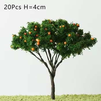 Model Trees O Scale 20 Pcs 4cm Height Orange Fruit Tree Model