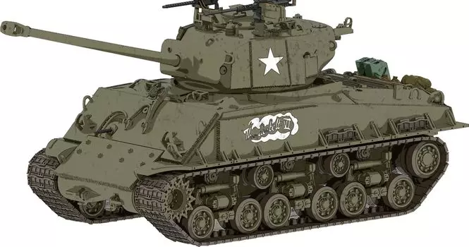 Модель Triumph American M4A3E8 Sherman Easy Eight Thunderbolt Type Track 3D Printer Kit TRFP72013 1/72 7/T66