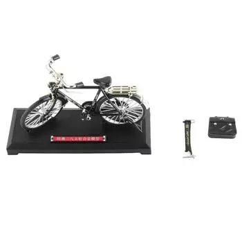 Модель велосипеда из сплава, винтажная миниатюрная коллекция симуляций, отдельно стоящая модель велосипеда с нагнетателем