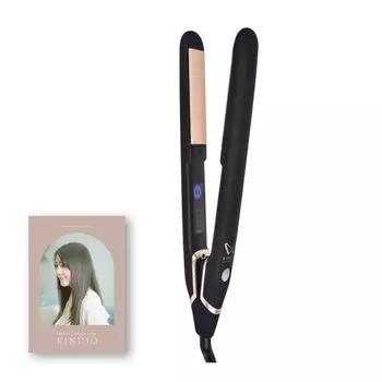 model with official limited KINUJO W KINUJO World Straight Hair Iron Silk Plate Maximum Black White For International Use [New guidebook] -worldwide