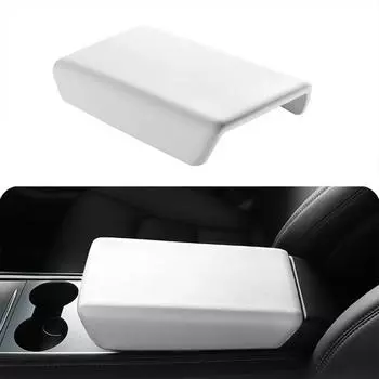Модель Y Мягкий чехол из ТПЭ, центральная консоль, подлокотник, крышка, авто, центральный подлокотник, коробка, накладка, защелка для Tesla Model 3, аксессуары, коврик белый