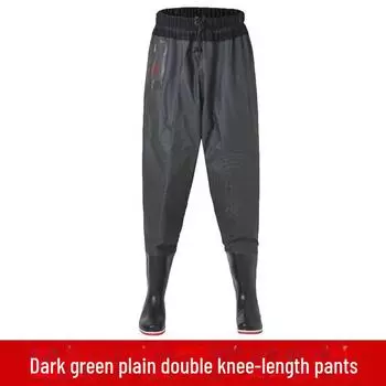 Модель Yili 23, высокие вейдерсы с 3D-карманами из ПВХ и резиновыми сапогами 45