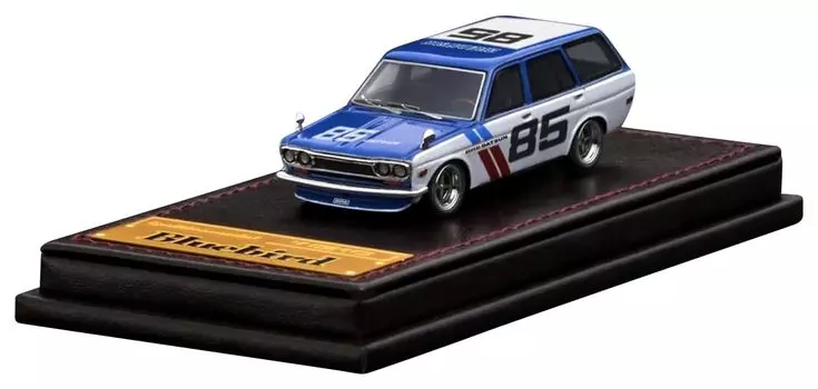 модель зажигания Datsun Bluebird Wagon готовый продукт 1/64 (510) Синий/Белый синий