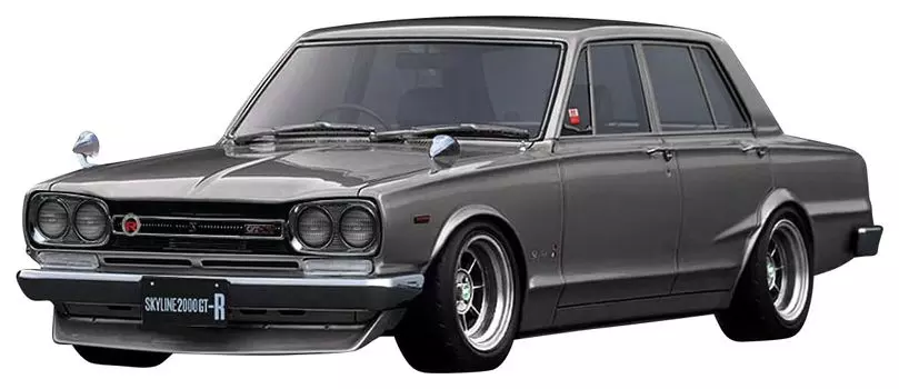 модель зажигания Nissan Skyline 2000 года, готовое изделие из серебра, масштаб 1/18 GT-R (ПГЦ10)