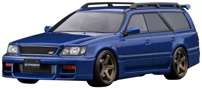 Модель зажигания Nissan STAGEA 260RS Синий готовый продукт IG2891 1/18 (WGNC34) синий
