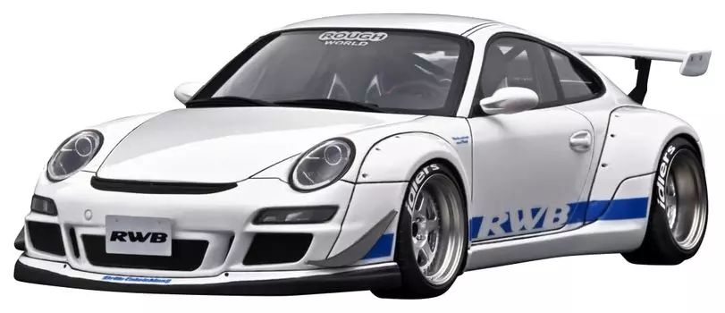 Модель зажигания RWB 997 GT3 Белый готовый продукт 1/18