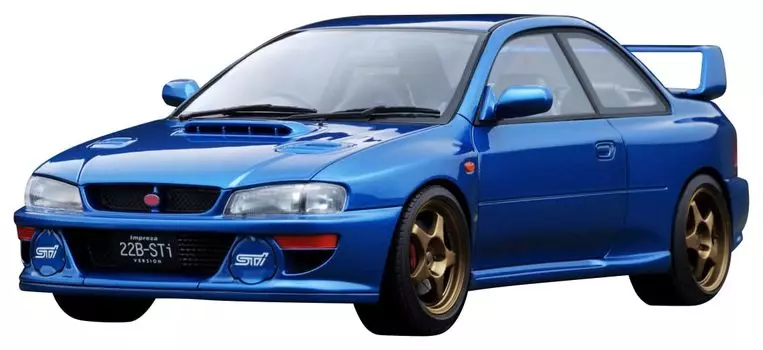 Модель зажигания Subaru Impreza Version Blue, готовое изделие 1/18 22B-STi (GC8 модифицированный)