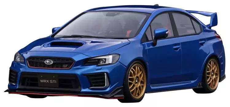 модель зажигания Subaru WRX STI Blue Metallic готовое изделие 1/18 (CBA-VAB)