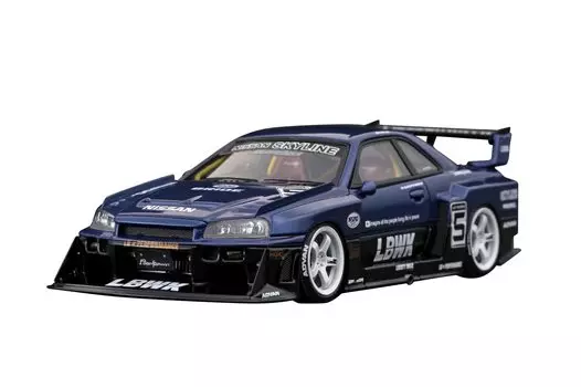 Модель зажигания Super Silhouette SKYLINE готовое изделие IG2852 1/43 LB-ER34 Синий/Черный