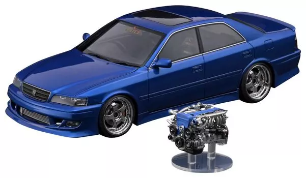 Модель зажигания VERTEX JZX100 Chaser Blue Metallic с двигателем Готовый продукт IG3319 1/18