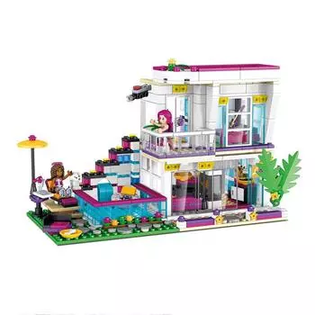 Модель здания виллы, строительные блоки, игрушки, серия друзей, детские развивающие игрушки, подарки set