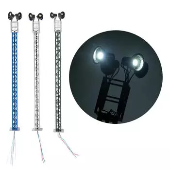 Модель железной дороги Лампа Теплый свет Многоцветный столб Песочный стол Упражнение HO Масштаб 1:87 Масштаб для упражнений с песком серебряный