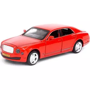 Модели автомобилей из литого под давлением сплава Mulsanne в масштабе 1/32, игрушечная модель автомобиля со звуком и светом, детские аудиовизуальные подарки 1/32-Size:17*5*4.5cm красный