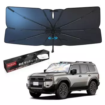 модели автомобилей Mozan Toyota New Land Cruiser 250 Series Umbrella Shade Windshield Shade LC250 Land Cruiser 250 Series April 10 Ribs Glass Fiber Rotatable серебряный