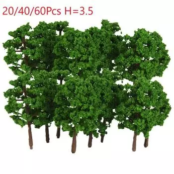 Модели деревьев ручной работы для строительства из песка и игрушечных моделей, упаковка из 40 шт. 60