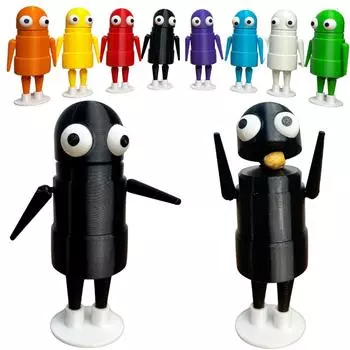 Модели персонажей, напечатанные на 3D-принтере, коллекционные шарнирные модели игр ужасов, подходят для подарков фанатам One Size чёрный