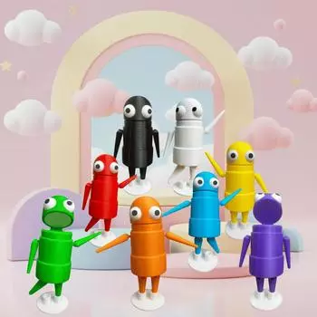 Модели персонажей, напечатанные на 3D-принтере, коллекционные шарнирные модели игр ужасов, подходят для подарков фанатам One Size синий